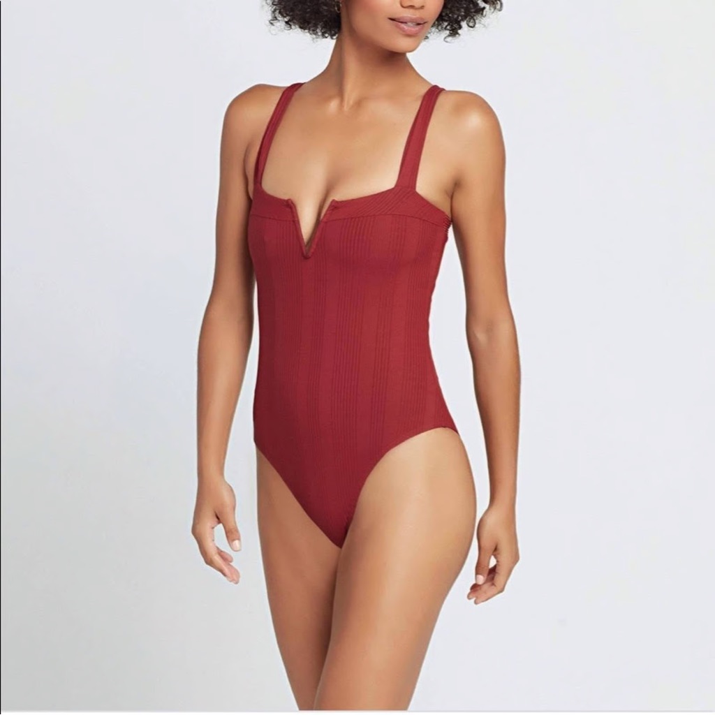 L Space Pointelle Rib Cha Cha One Piece Swimsuit